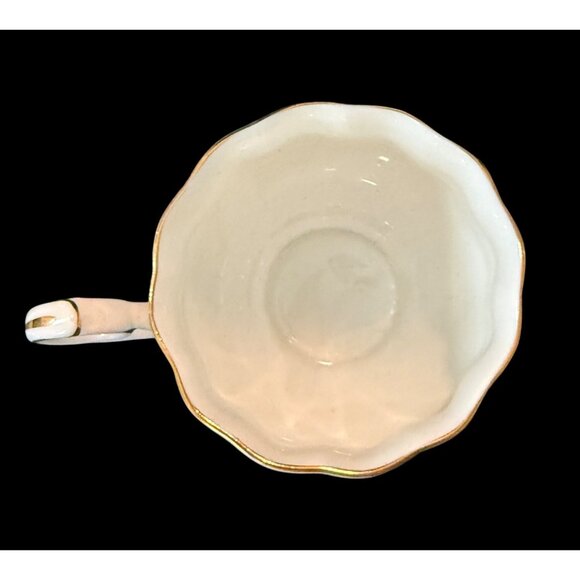 Vtg Taylor & Kent England Elizabethan Gold Trim Fine Bone China Cup & Saucer Set - Picture 4 of 8